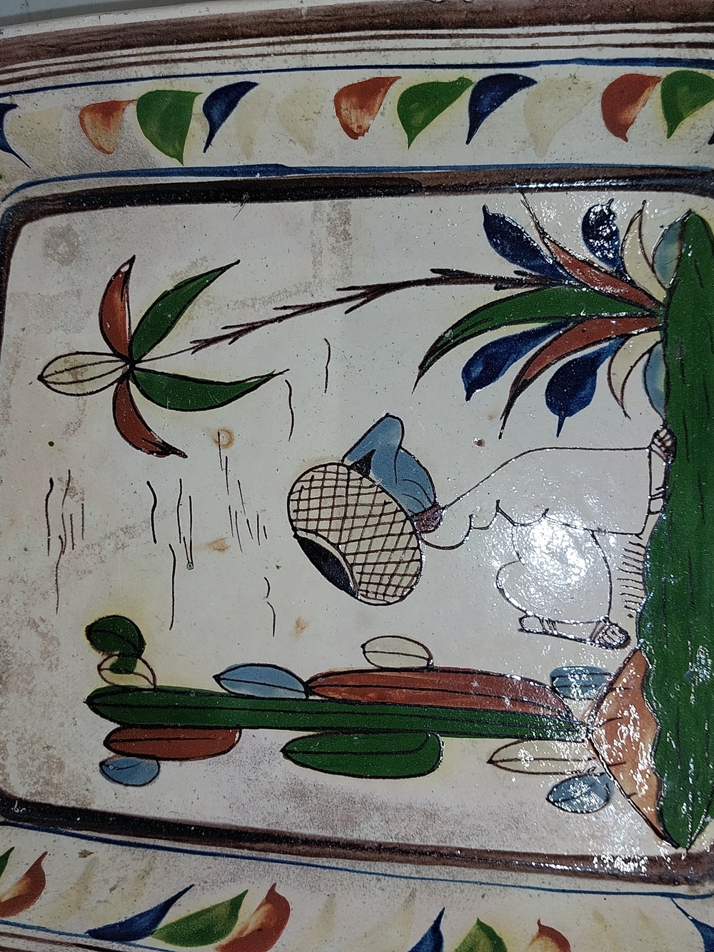 Hand-Painted Ceramic Dish